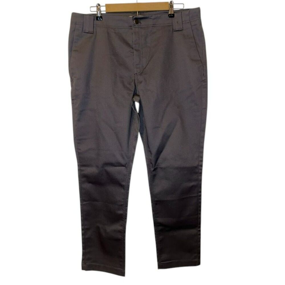 Amazon Essentials Gray Chino Pants Straight Leg Work Casual Trousers